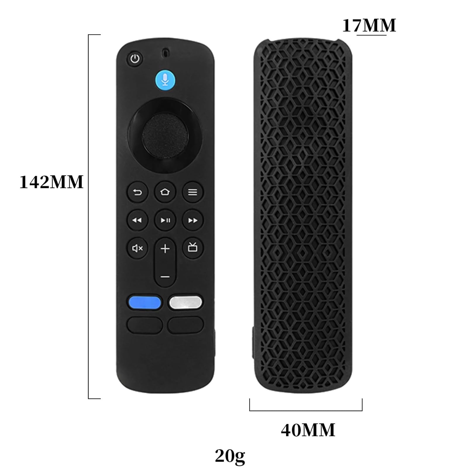 Funda de silicona compatible con TV Stick HD 4K (2ª generación 3ª generación) 2024 (azul)