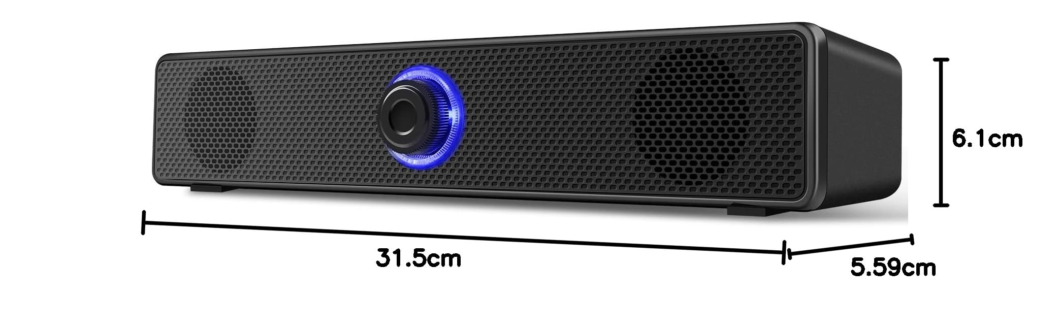 Haut-parleurs stéréo filaires alimentés par USB pour ordinateur, ordinateur de bureau, ordinateur portable, PC, tablette, téléphone portable [Version 2025]