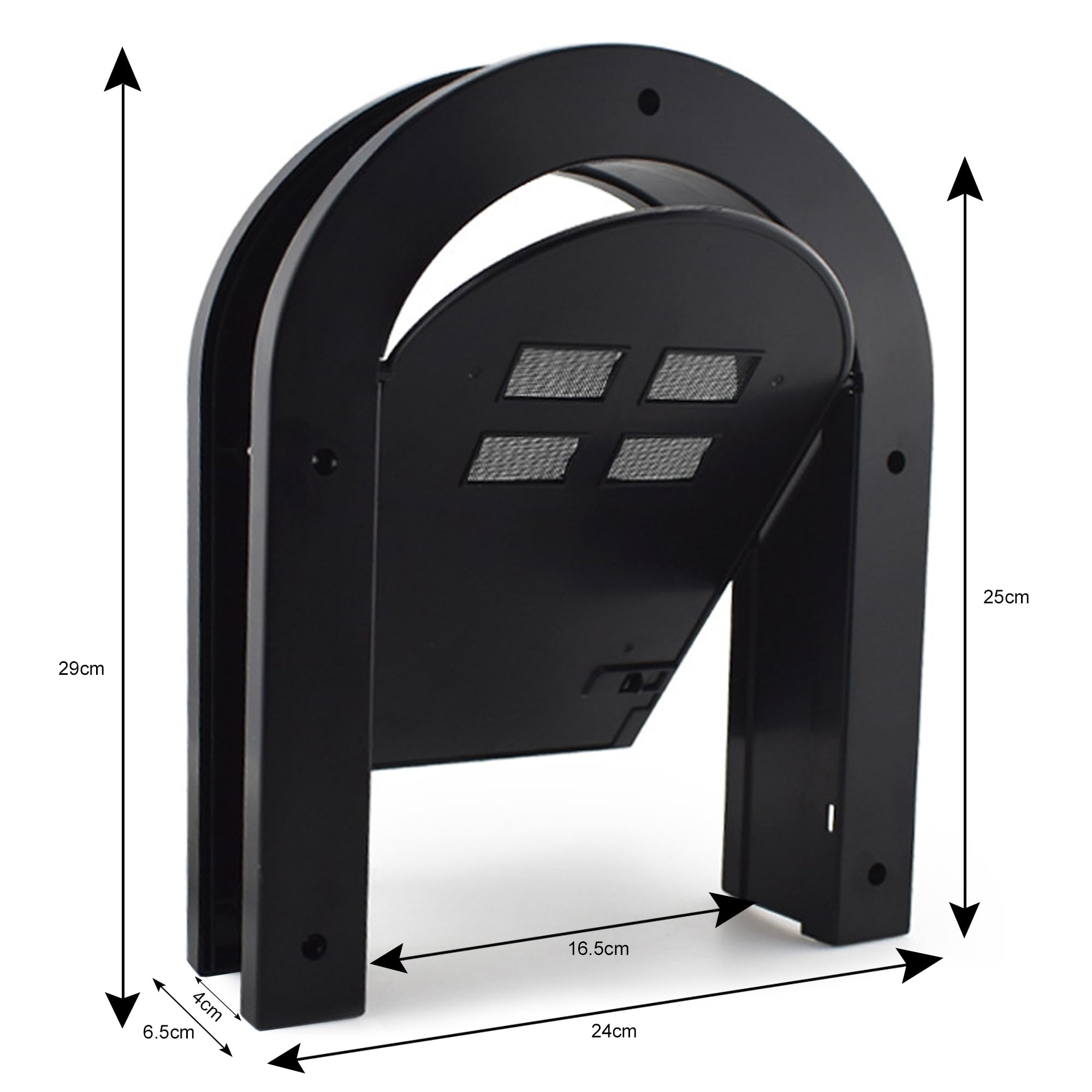 Wordcam Puerta interior para gatos, puerta interior con bloqueo de 2 vías para gatos de hasta 20 libras, puertas para mascotas para gatos, gatitos y perros pequeños (negro)
