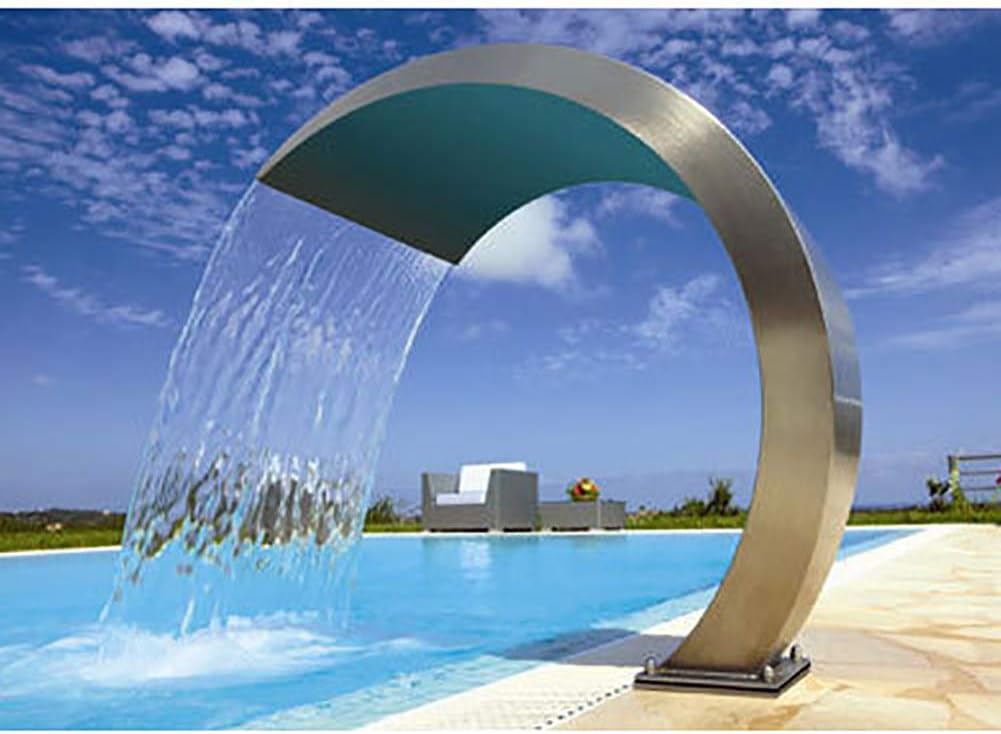 Stainless Steel Pool Fountain Outdoor Swimming Pool Waterfall Blade Cascade