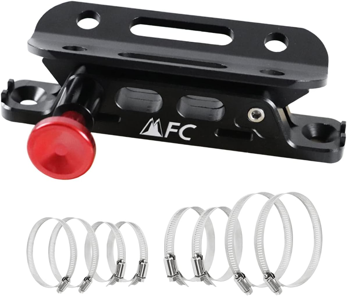 MFC New Universal Aluminum Adjustable Roll Bar Fire Extinguisher Mount Bottle Holder Bracket with 8 Clamps Compatible with for Jeep Wrangler TJ JK JKU JL UTV Polaris RZR Ranger