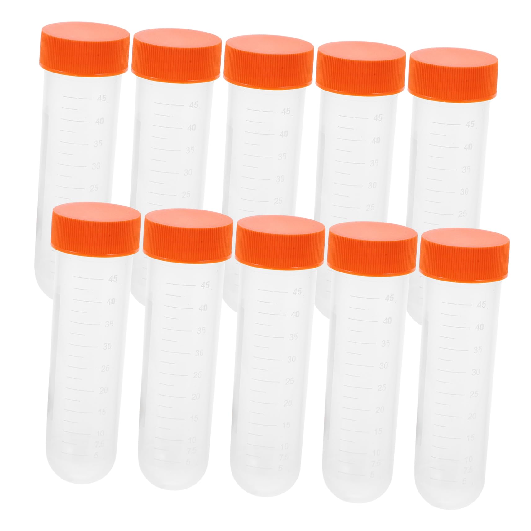 SOLUSTRE 100piezas Tubos de Centrífuga Rosca para Experimentos Científicos Tubos de Ensayo de Plástico para Laboratorio y Pruebas Químicas