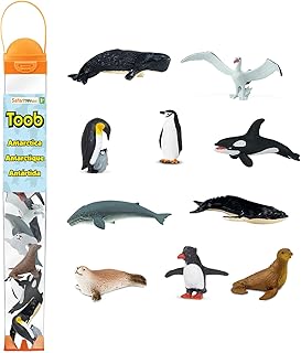 Safari Ltd. Antarctica Toob - Toy Figurines Penguins, Whales, Seals, & More- Fun Educational Play Toy Figure Set for Boys, Girls & Kids 3+