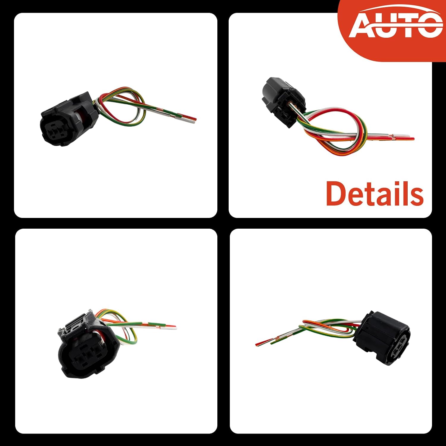 Camshaft Position Sensor Connector 5.9 inch Pigtail Camshaft Sensor Connector Compatible with 2007 to 2015 Lexus 2005 to 2015 Toyota 6189-1129 90919-05060 4 Pack