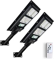 Vista 9 de Paquete de 2 luces solares para exteriores con sensor de movimiento, 10000 lm del atardecer al amanecer, luces solares de inundación IP66, luz LED