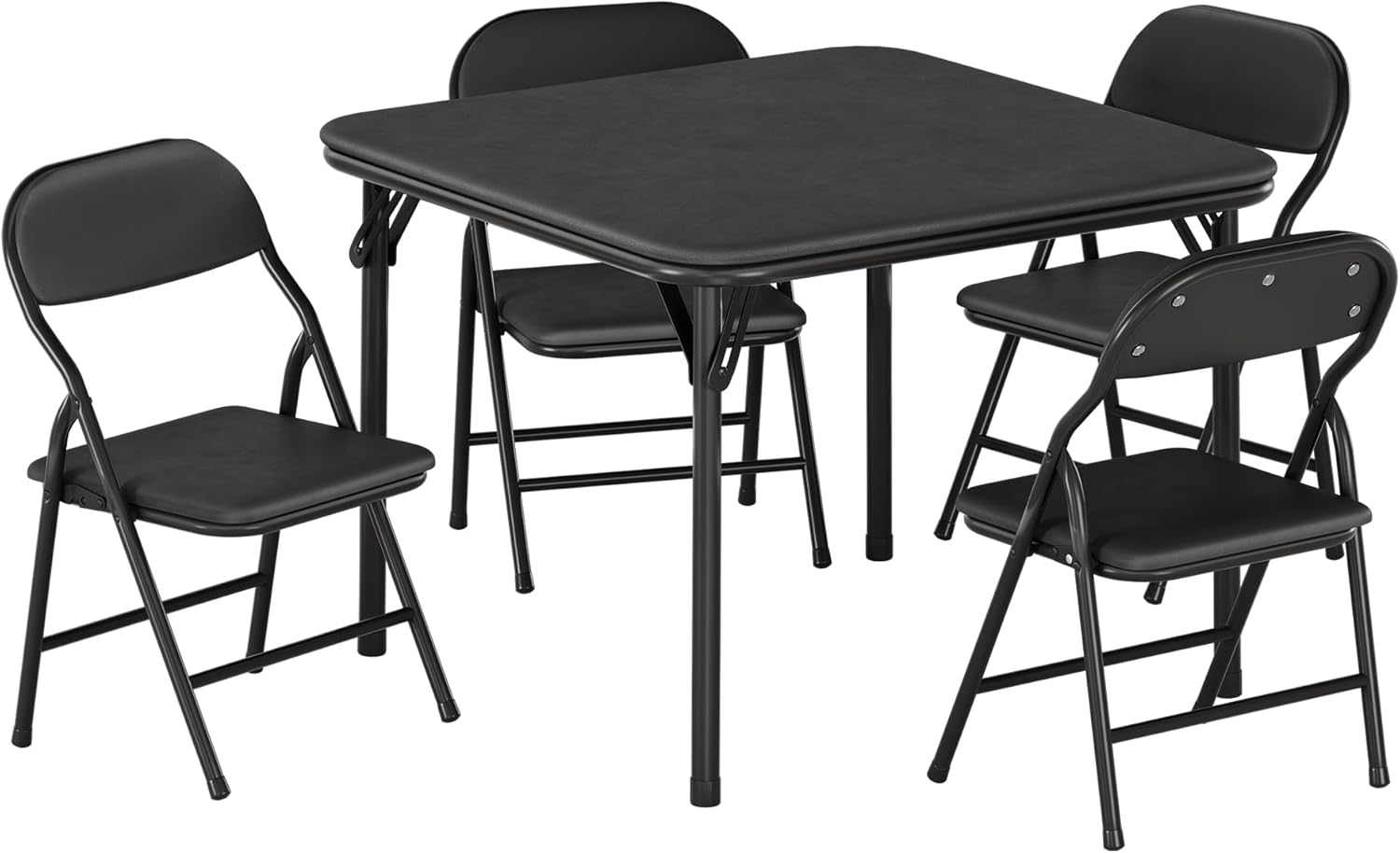 GAOMON 5 Piece Set Folding Table and Chairs Set, Boys and Girls Activity Table and Chairs Set for Dining Room,Daycare,Classrooms