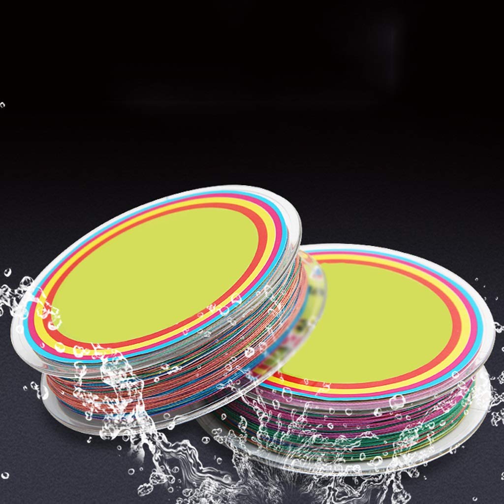 caihuashopping Lenza Lenza, Super Strong PE Intrecciato Pesca Linea 100 Yards-Resistente all'abrasione Low Memory Zero Stretch High Performance 4 Fili Linee di Pesca (5pieces) Filo da ​Pesca