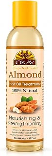 Almond Hot Oil Treatment for Strengthening Promotes Strong Hair Prevents Breakage Restores Hair Nourishes&Smoothes Cuticle Improves Hair Appearance Silicone&Paraben Free For All Hair Types and Textures Made in USA 6oz