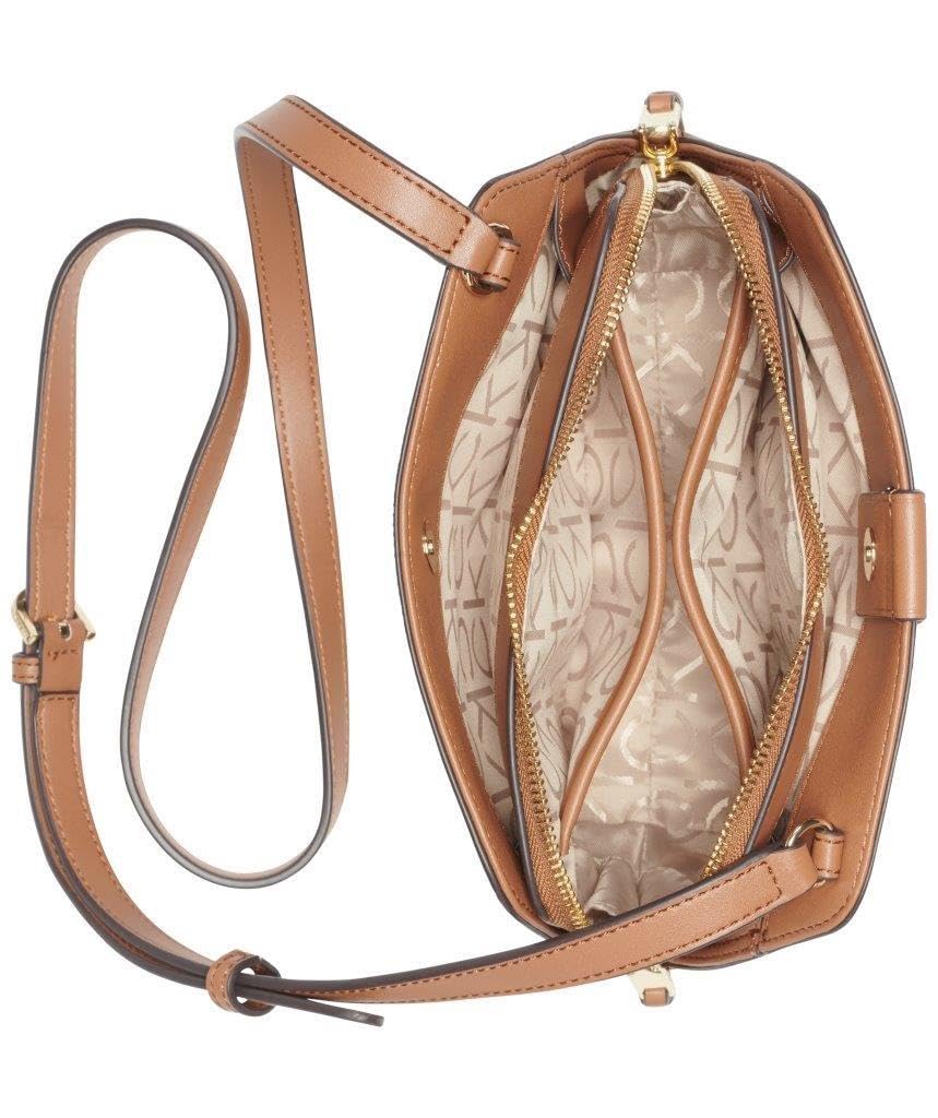 Calvin Klein Triple Compartment Crossbody, Audrey-Bolso Bandolera con Tres Compartimentos para Mujer, Talla única