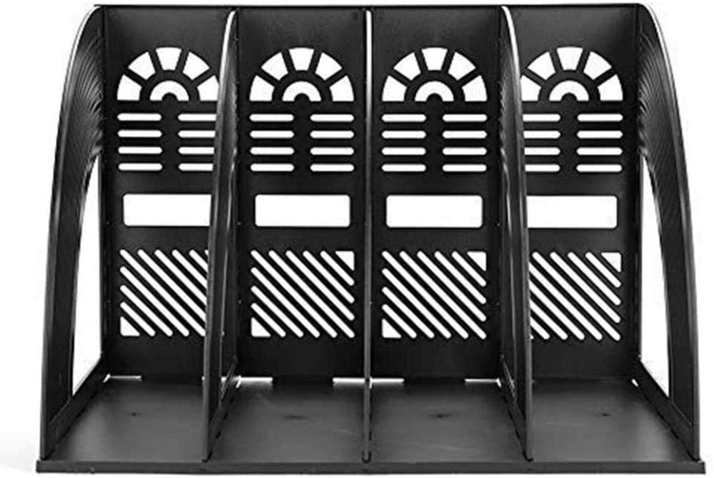 Portadocumenti, portariviste, vassoio portadocumenti, vassoio portaoggetti, accessori per ufficio in plastica, portadocumenti, portariviste, organizer per carta da scrivania, scuola-Quadruple_Bl