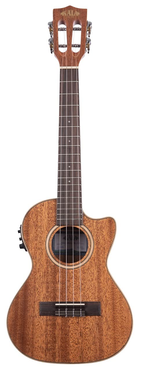 Kala KA-SMH-TG Gloss Solid Mahogany CE Electro-Acoustic Tenor Ukulele with Case