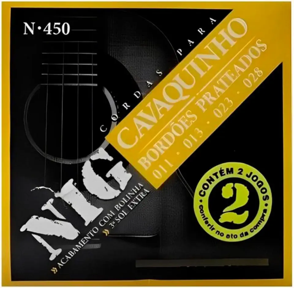 Kit De Cordas Nig Para Cavaquinho Com Bolinha N-450 2 Unidades