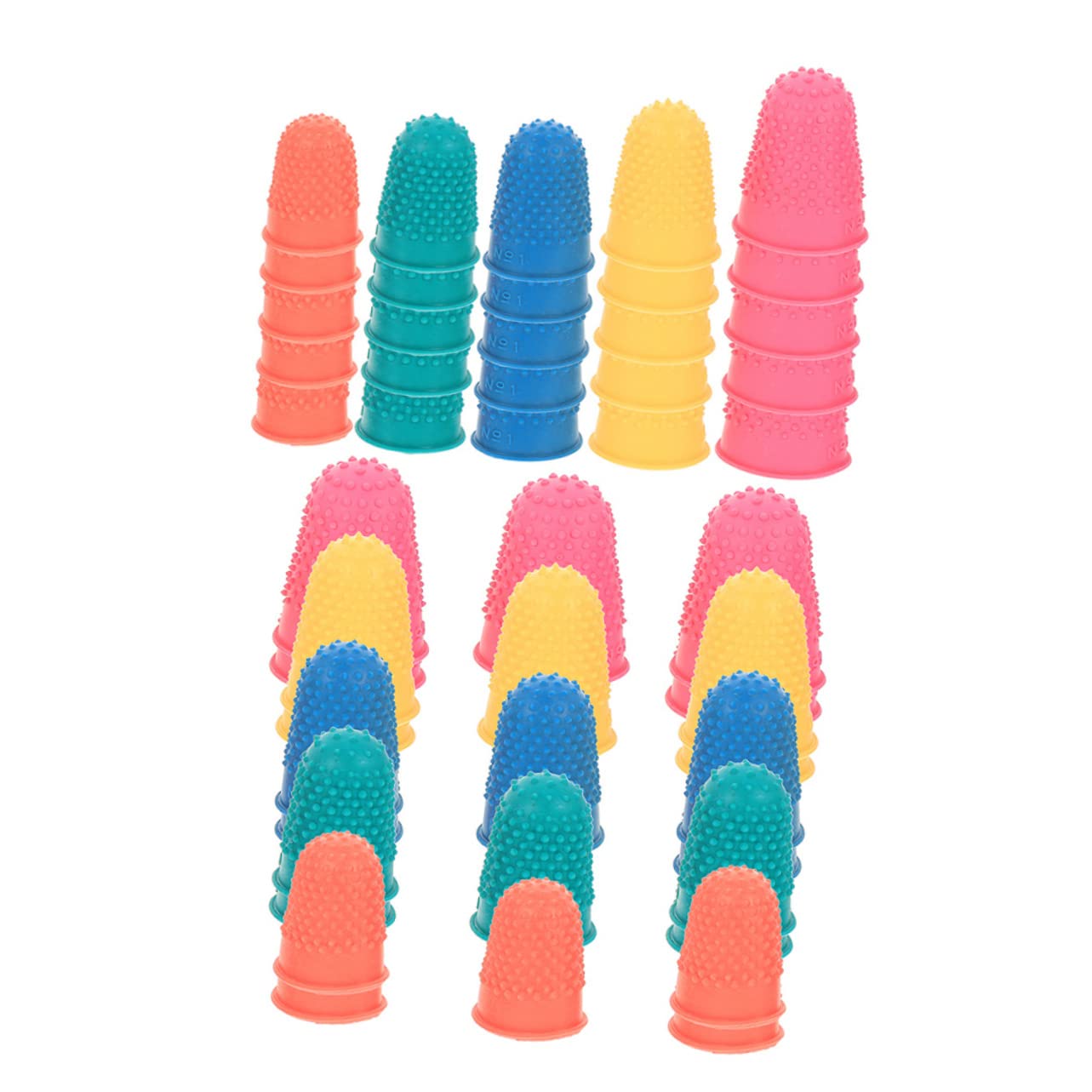 CALLARON 3 Series Dedales Antideslizantes Cubiertas Antiadherentes Para Los Dedos Protección Para Las Puntas De Los Dedos Para Los Dedos Fundas Para Los Dedos 50 piezas*3