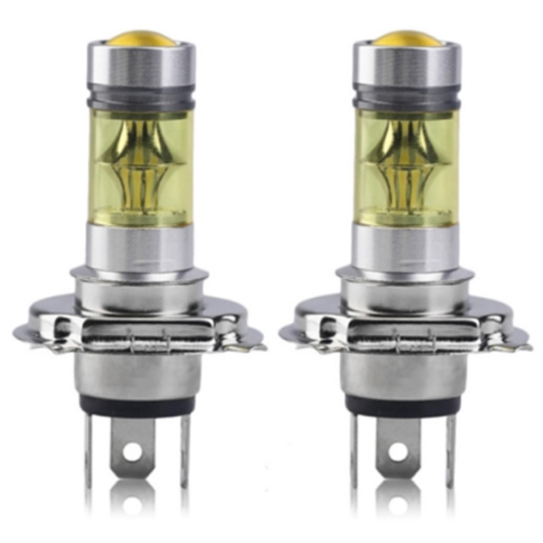 Ampoules antibrouillard LED, 2 pièces antibrouillard jaunes, ampoules LED H4 12V 100W haute luminosité, accessoires de voiture en alliage d'aluminium, ampoule H11