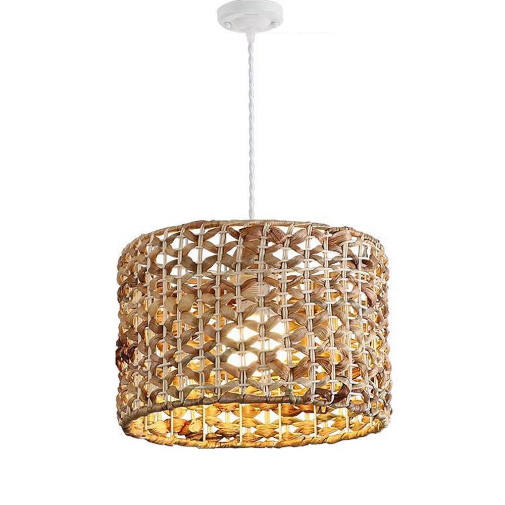 Suspension panier en rotin pour îlot de cuisine et ambiance chaleureuse de chambre