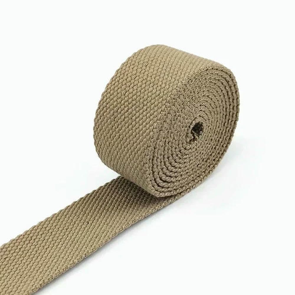 Cinta de algodón de 50 Yardas (20-38 mm), Cinta de Lona de 2 mm de Grosor para Bolsos, Correas, Prendas de Vestir, Cinturones, Bandas al bies, Accesorios de Costura DIY.
