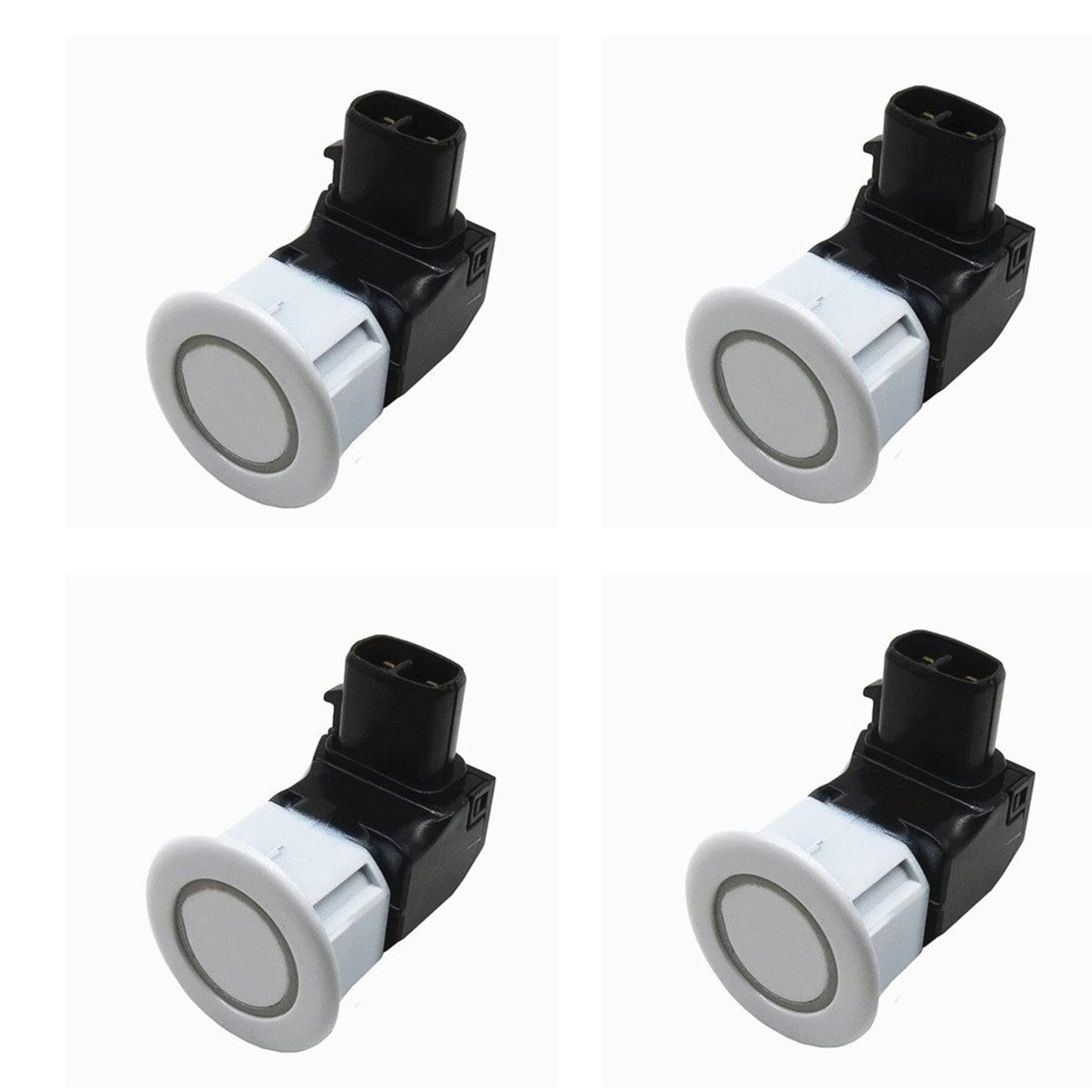 Sensores Aparcamiento 4PCS PDC Sensor De Estacionamiento Inverso 89341-30010 8934130010 para Toyota sensores Marcha atrás (Color : Blanco)