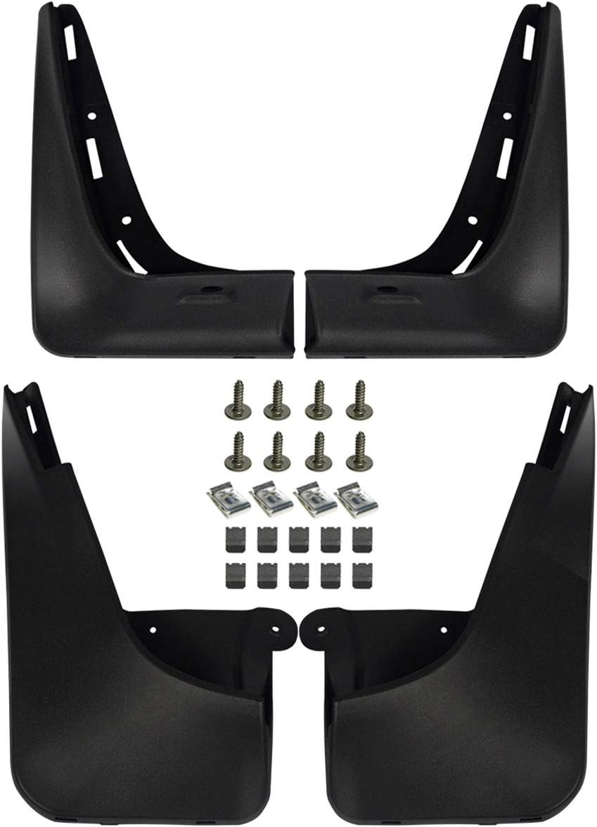 A-Premium Set of 4PCS Mud Flaps Splash Guards Mudguards Mudflaps with Hardware Kits Compatible with Mini Cooper Clubman, 2008-2014, Wagon, Black, Front and Rear (Driver & Passenger Sides)