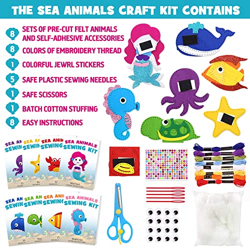 CiyvoLyeen-Sea-Animals-Sewing-Kit-Make-Your-Own-Ocean-Animals-Mermaid-DIY-Felt-Craft-Kit-Gifts-for-Beginner-Kids-Educational-Art-Craft-Supplies-Set-of-8 CiyvoLyeen-Sea-Animals-Sewing-Kit-Make-Your-Own-Ocean-Animals-Mermaid-DIY-Felt-Craft-Kit-Gifts-for-Beginner-Kids-Educational-Art-Craft-Supplies-Set-of-8