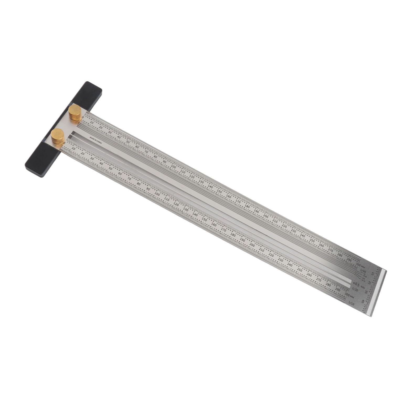 TOPINCN Règle de Ligne en Acier Inoxydable, échelle de Type T Durable, Règle de Traçage Précise pour Fournitures Industrielles 300mm pour les Amateurs de Bricolage