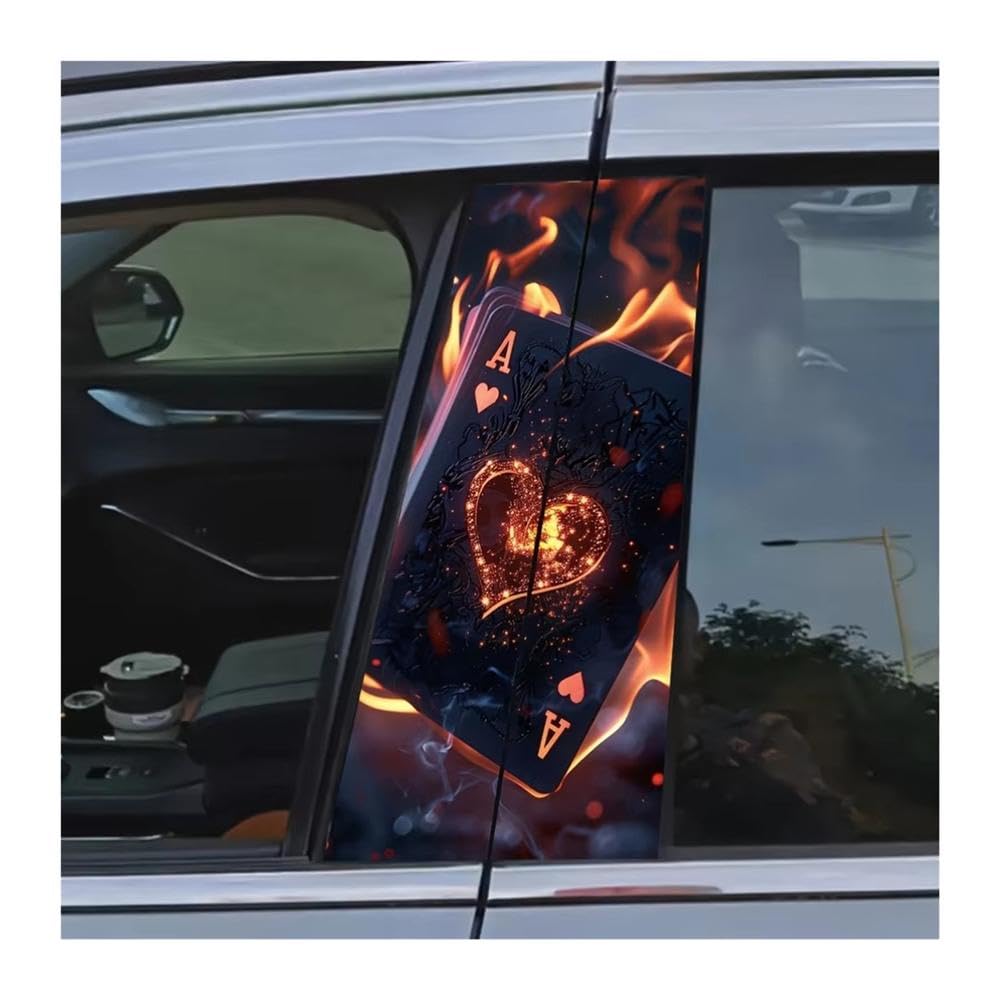 Bertdcx One Color Poker Themed Car Stickers For B Pillars And Car Doors Vinyl Waterproof Auto Parts
