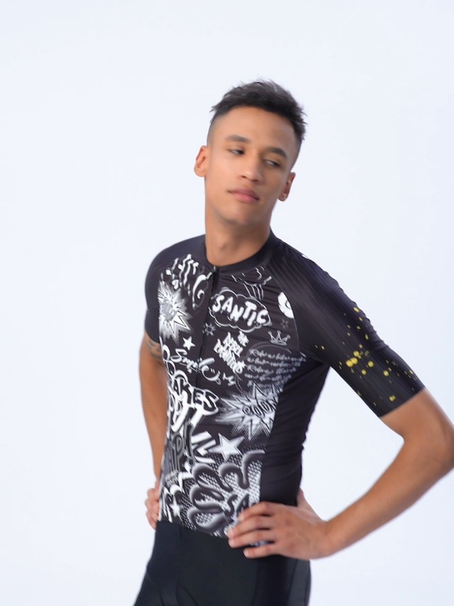 Mens Pro Cycling Jersey Set: Breathable Quick-Dry Short Sleeve Bike Shirt Bib Shorts