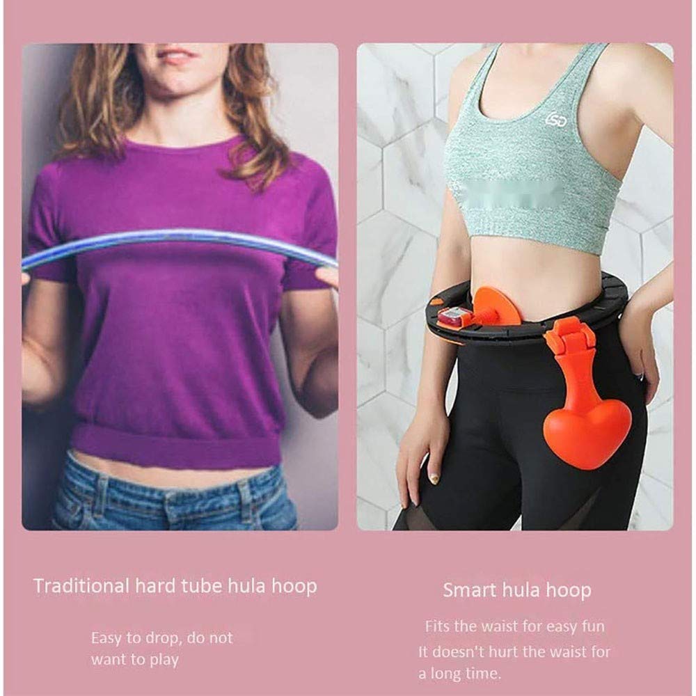 Principianti Auto-Spinning Pallacanestro, Regolabile Slimming Esercizio Intelligente di conteggio Loop, Hula Hoop Staccabile Perdita Fissa di Peso Attrezzature per Il Fitness