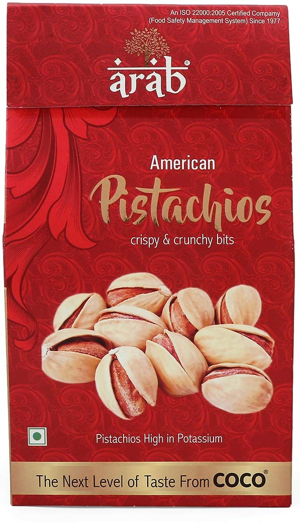 Arab By Coco Roasted Salted Pista Pistachios Vacuum Packed 200 Gm Amazon In Grocery Gourmet Foods