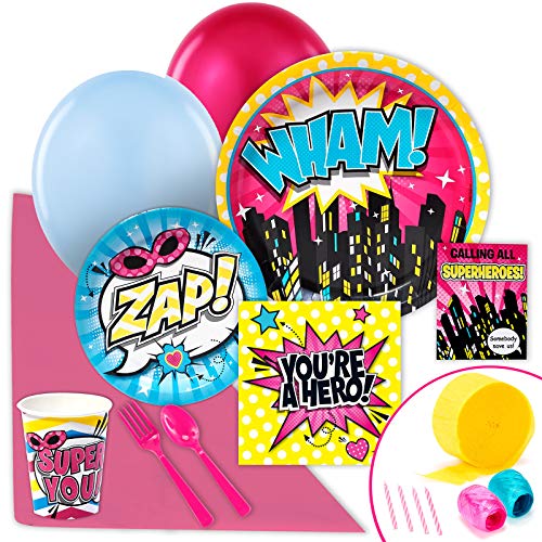 BirthdayExpress Superhero Girl Party Supplies - Value Party Pack