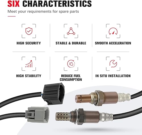 Miniatura 5 de Sensor de oxígeno O2 aguas arriba y aguas abajo compatible con Mazda 3 2006-2009 Mazda 3 2006-2009 234-2009 234-9085