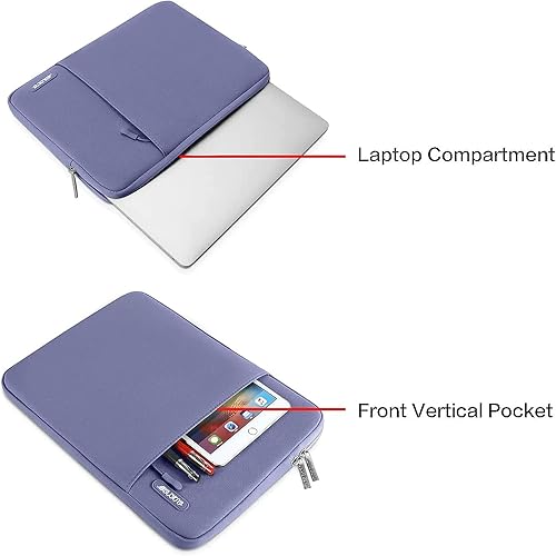 Vista 354 de MOSISO Funda vertical de poliéster con bolsillo para laptop de 15 pulgadas, para MacBook Air 15 M4 A3241, M3 A3114 y M2 A2941 de 2025, 2024 y 2023