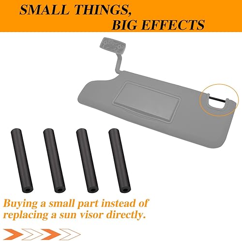 Miniatura 3 de Kit de tubo de reparación de visera solar de 4 piezas para Jeep Wrangler JK JKU 2007-2017 Juego de reparación de parasol lateral para conductor y