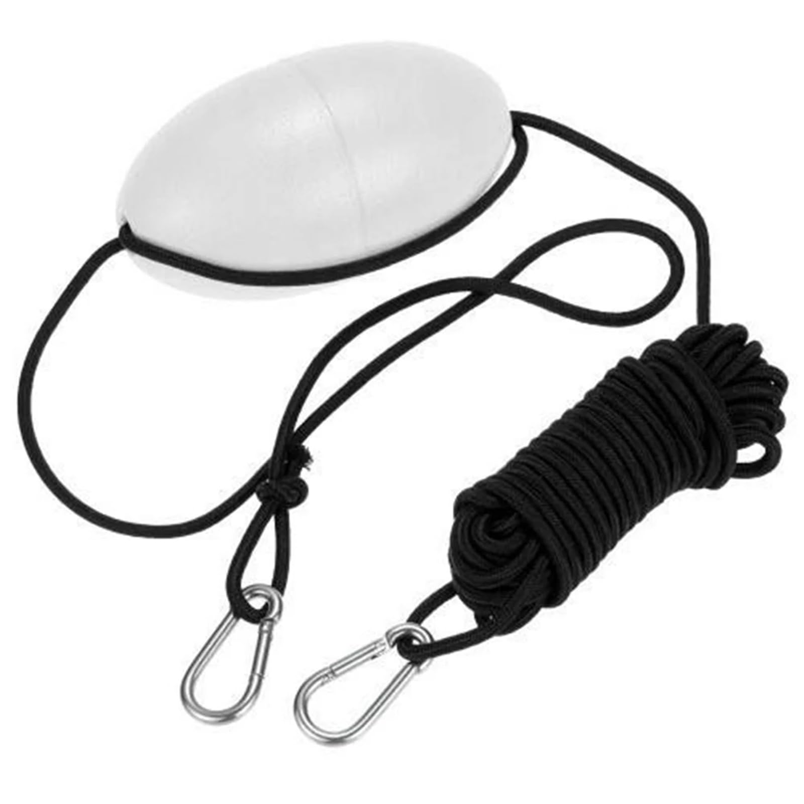 Soywim Bianco Mooring Rope, Drift Anchor Tow Rope Portable Fishing Sea Drogue Lightweight With Clip Buckles Boat Yacht Canoe Accessories(Bianco)