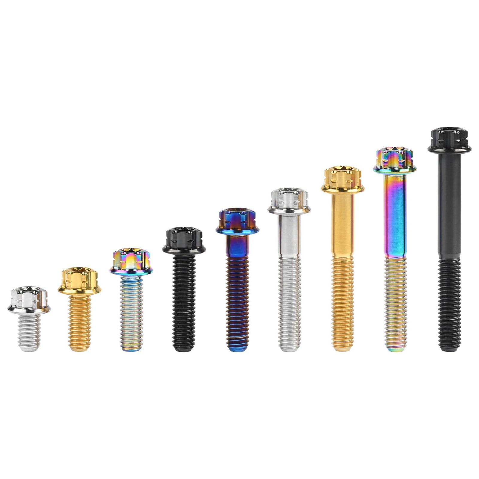 Titanschraube M6/m8x10 15 20 25 30 35 40 45 50 55mm Torx-Flanschschraube, Schwarz, M6,10mm Titanschraube M6/m8x10 15 20 25 30 35 40 45 50 55mm Torx-Flanschschraube, Schwarz, M6,10mm