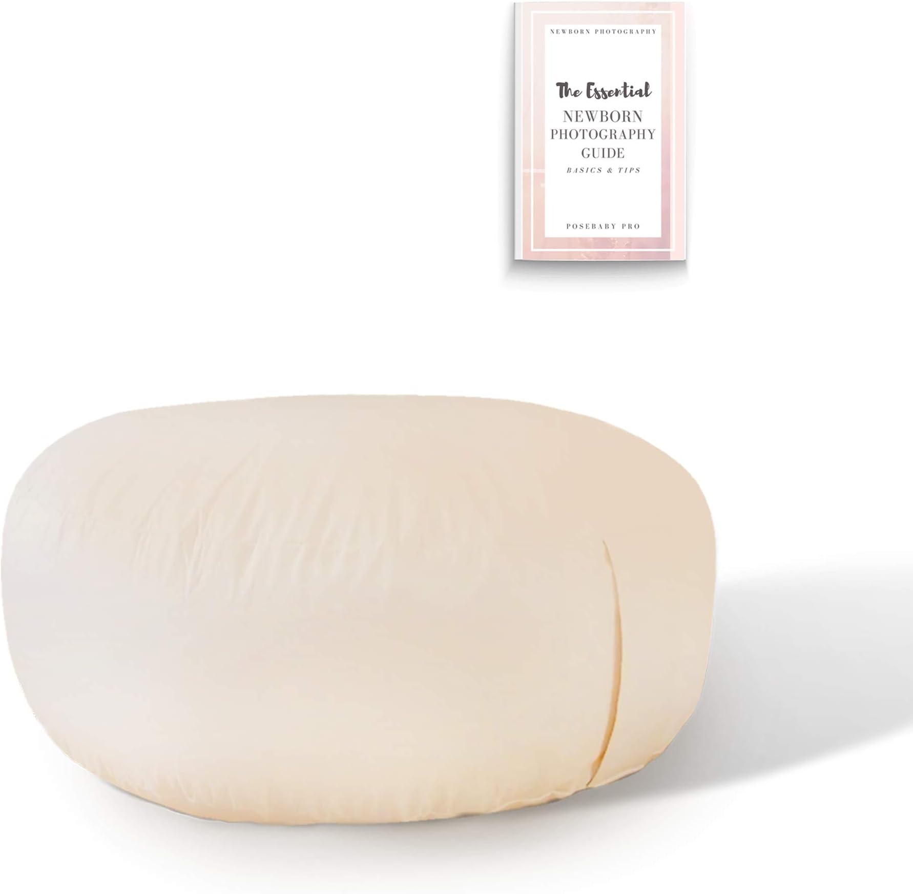 Travel Size PoseBaby Pro Newborn Photography Beanbag | Bean Filling Not Included | Professional Ottoman Poser | Baby Photo Prop & Pose Pillow - Newborn Photography Props