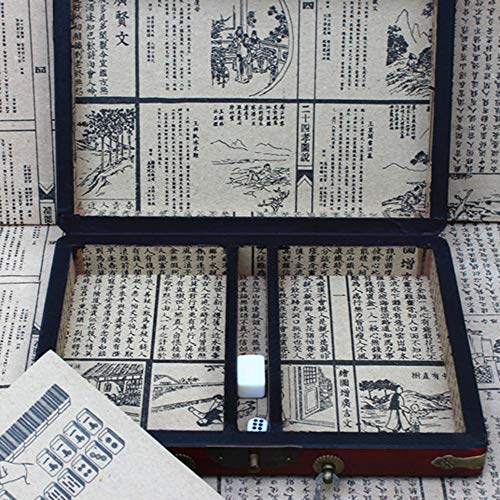 Set de Mahjong Chino con 144 Fichas y Caja Portátil miniatura 2