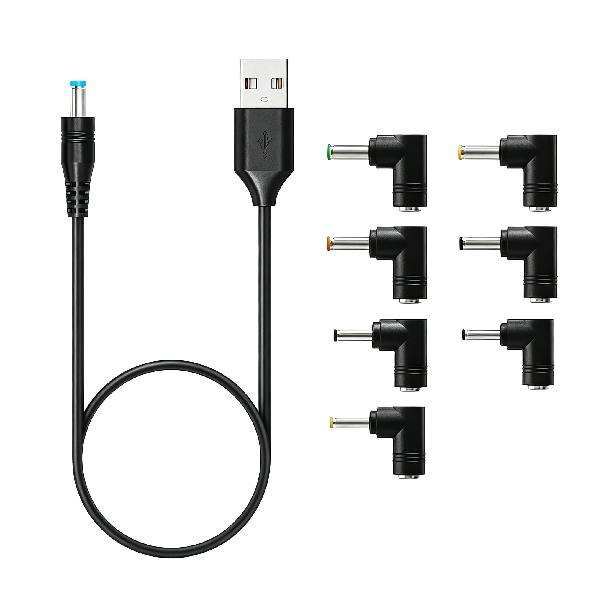 Amazon.co.jp: USB DC ケーブル 2m 変換プラグ付き 7 in 1 DC充電