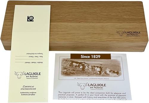 Miniatura 7 de Laguiole en Aubrac L uxury cuchillos para carne de acero inoxidable totalmente forjados, juego de 2 piezas con mango de madera de olivo, soportes