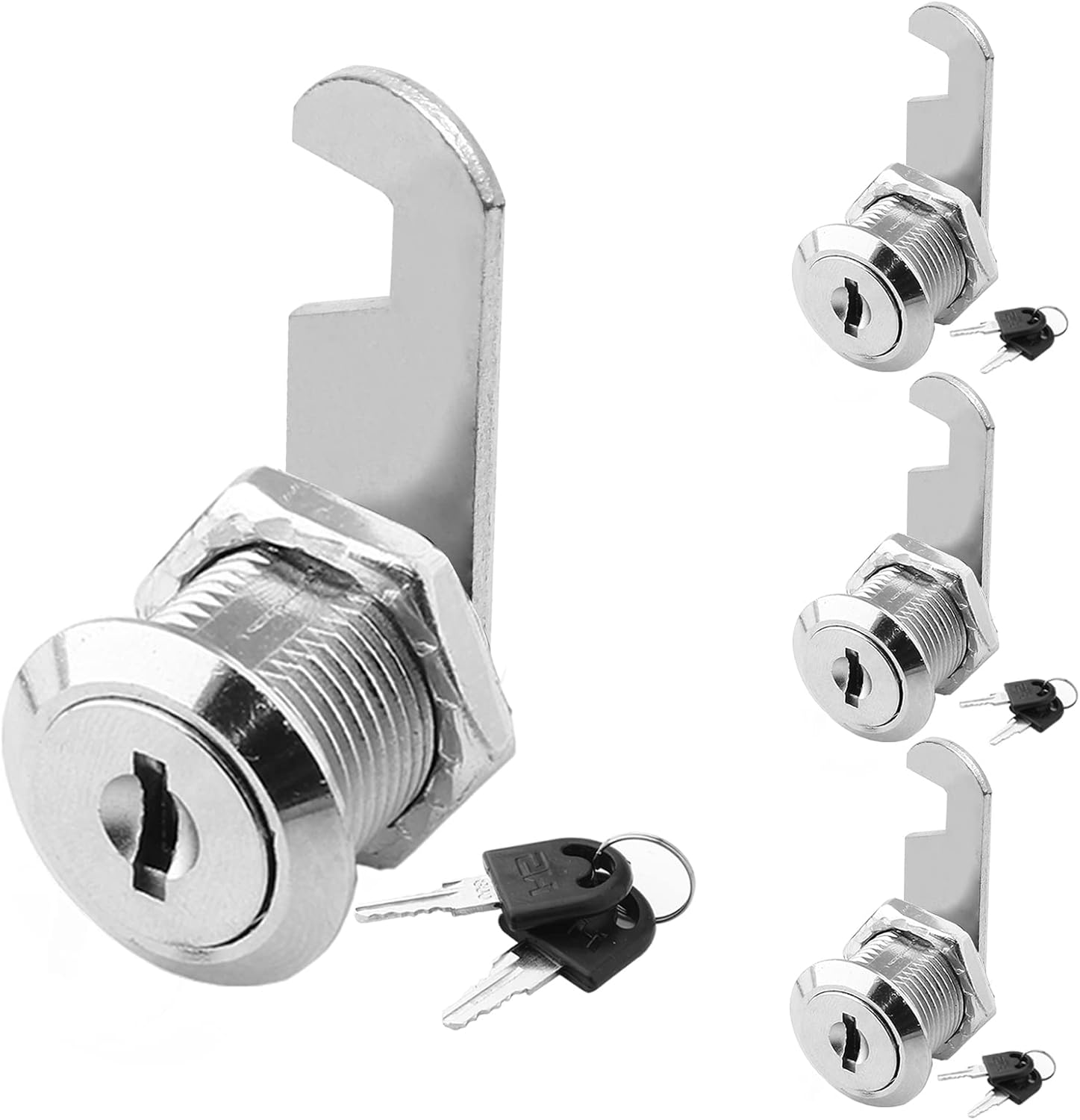 uvbws 4 Pack 13/16" Cam Lock, Tubular Cam Lock Metal Door Lock Barrel