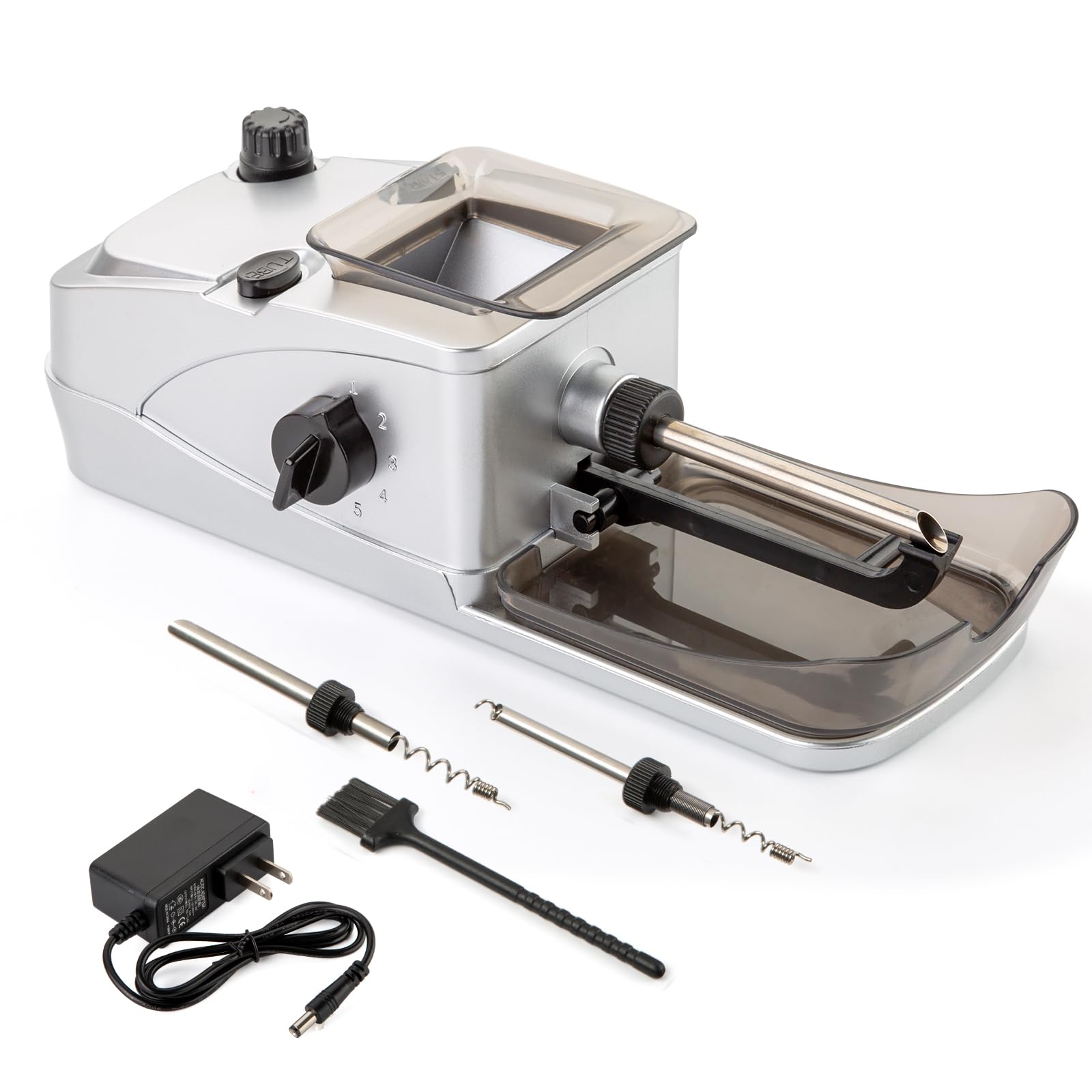 Macchina elettrica di rotolamento della sigaretta, Caricatore automatico dei coni, Mini portatile Pre Rolled Cones Filling Maker, Rullo automatico, Argento 308D