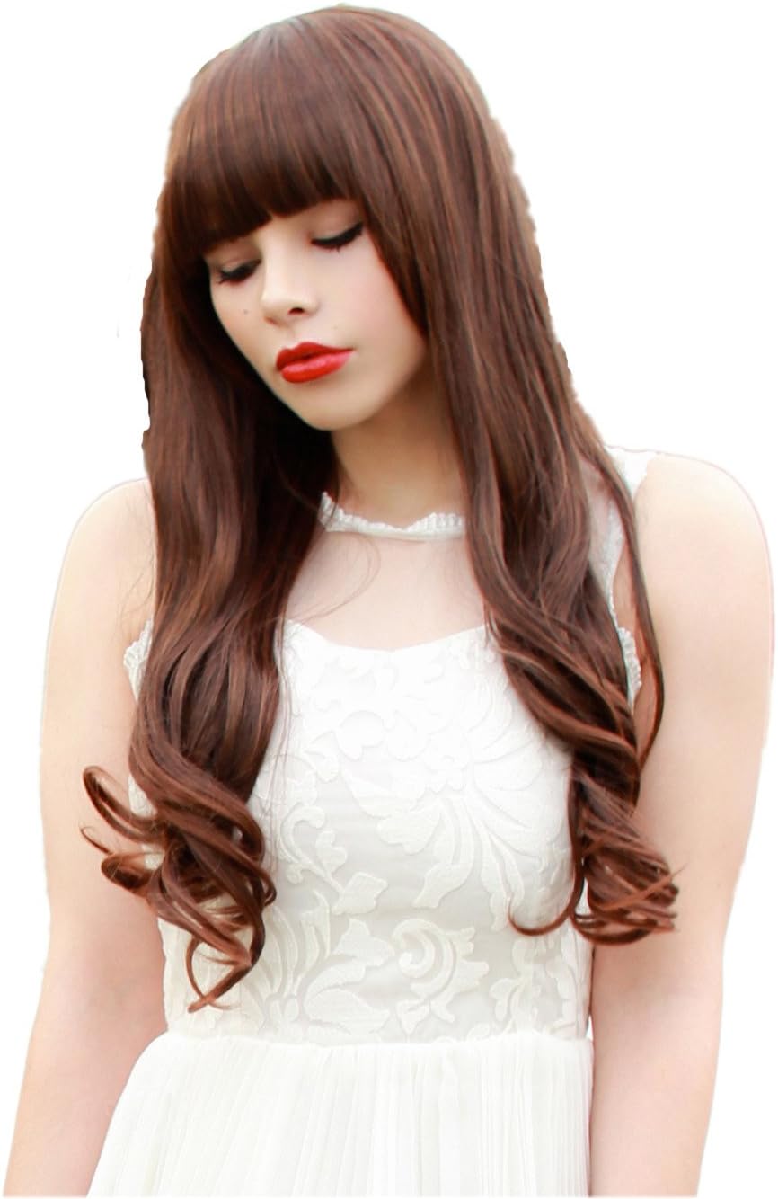 Prettyland C343 Long Hair Wig Wavy Curly 65cm Long Natural Look with
