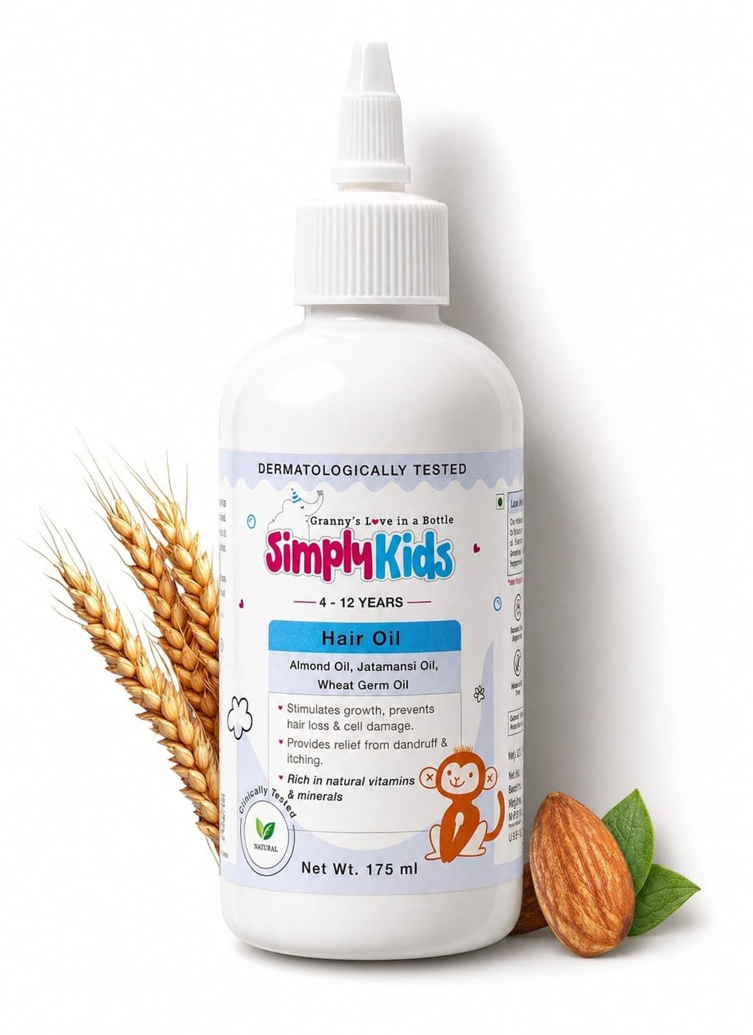 Simply Kids Hair Oil for 4-12 Years | pH Balanced, Efficacy Proven | Strengthens, Hydrates & Protects | Natural Vitamins & Minerals | Safe for All Hair Types | 175ml-image-7