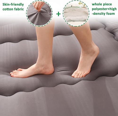 Miniatura 6 de Colchón de futón japonés extra grueso plegable enrollable para suelo, colchón de arrastre para el suelo, colchón de campamento, colchoneta de dormir