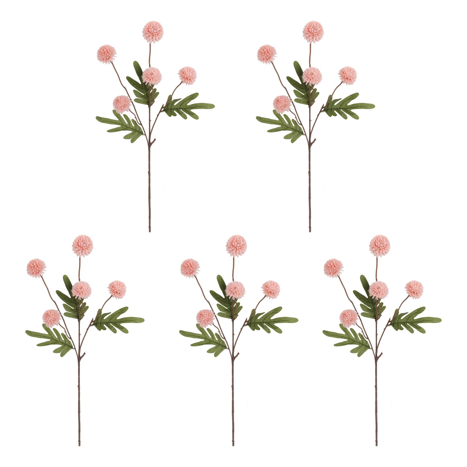 Xinsheinelry Of 5 Fabric Dandelions and Chrysanthemums Artificial Blooms Flower Arrangement for Seasonal Display Excellent Artificial Blossomy Arrangement