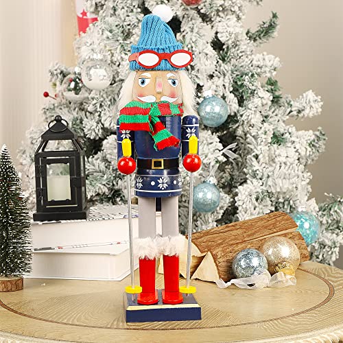 image for Joliyoou Christmas Nutcracker Figures, 14 Inch Wooden Nutcracker Ornam