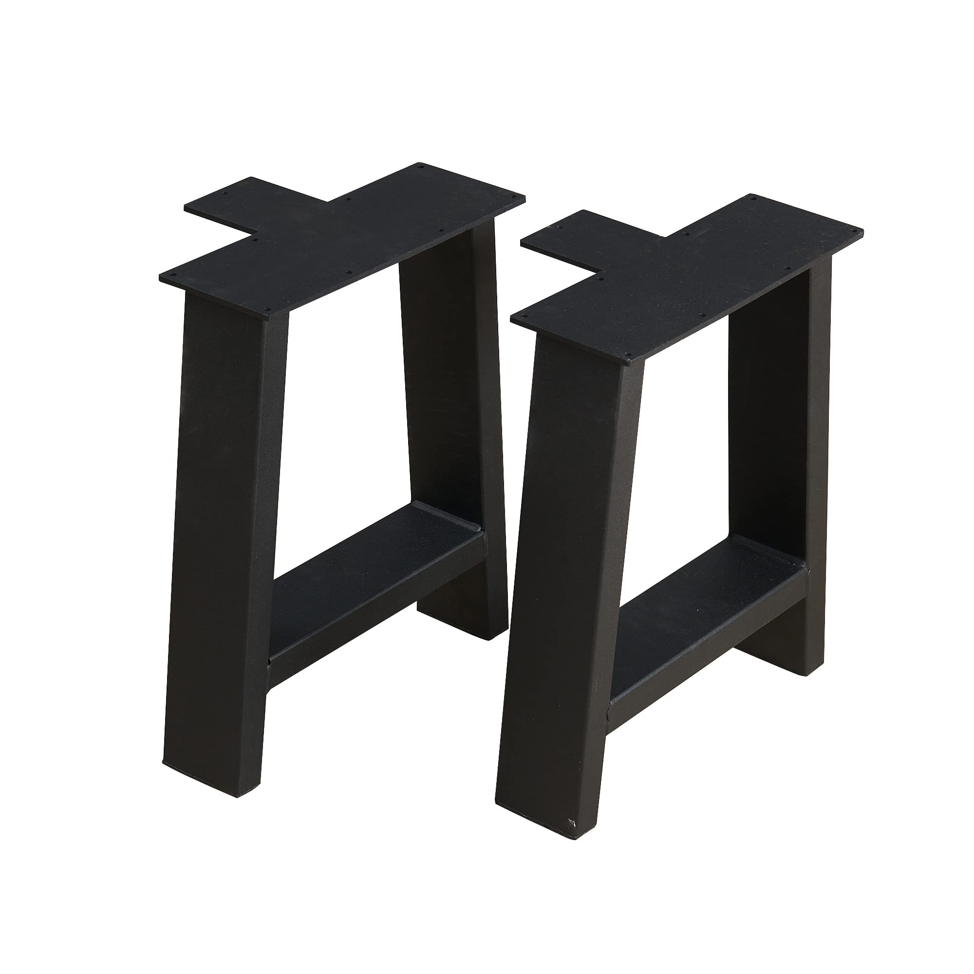 WarmaxxHeavy Duty Metal Furniture Table Legs with Screws, π-Type Black DIY Iron Legs 16 inch H, Industrial Square Tube Sturdy Legs for Bench Home Coffee Dinning Table, Office Desk Legs 2 Pcs