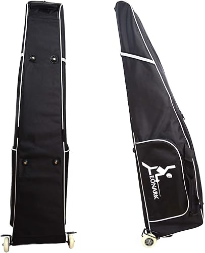 LEONARK Bolsa de rueda de esgrima con barra de tracción para sable de espada y papel de aluminio - Hema Sword Bag Trolley Case para esgrima traje y