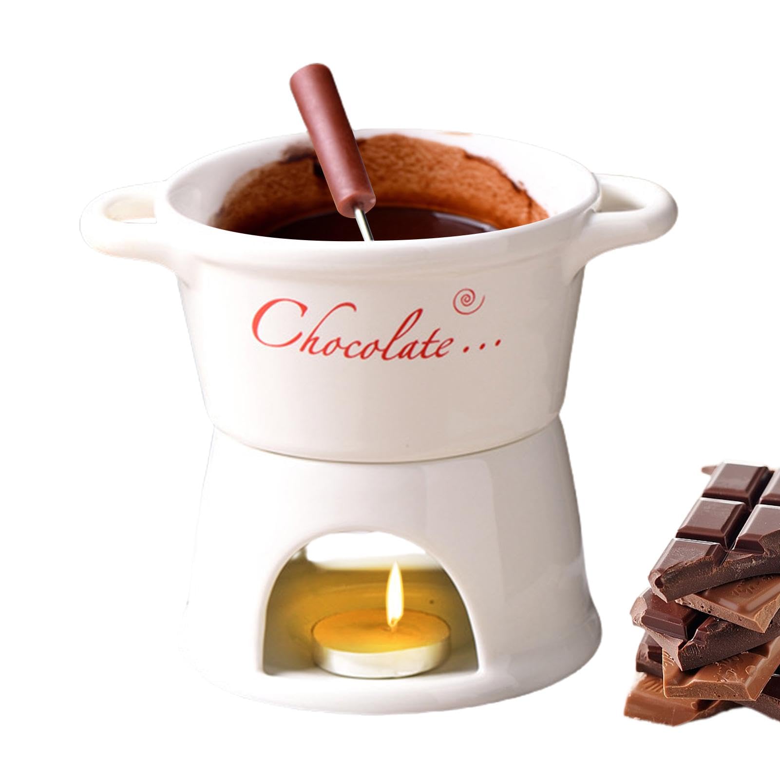 Fonduetasse – Teelicht-Fondue-Tasse, 300 ml Schokoladenkäse-Fondue-Tassen, Schmelzbecher, Sahnebereiter, tragbarer Schmelzbecher für heiße Schokolade, für Liebhaber, Familien