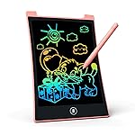 KOKODI Kids Toys LCD Writing Tablet, Colorful Drawing Pad Erasable Doodle Board, Educational Learning Toys Birthday Gifts for Girls Boys Age 3 4 5 6 7 8Pink