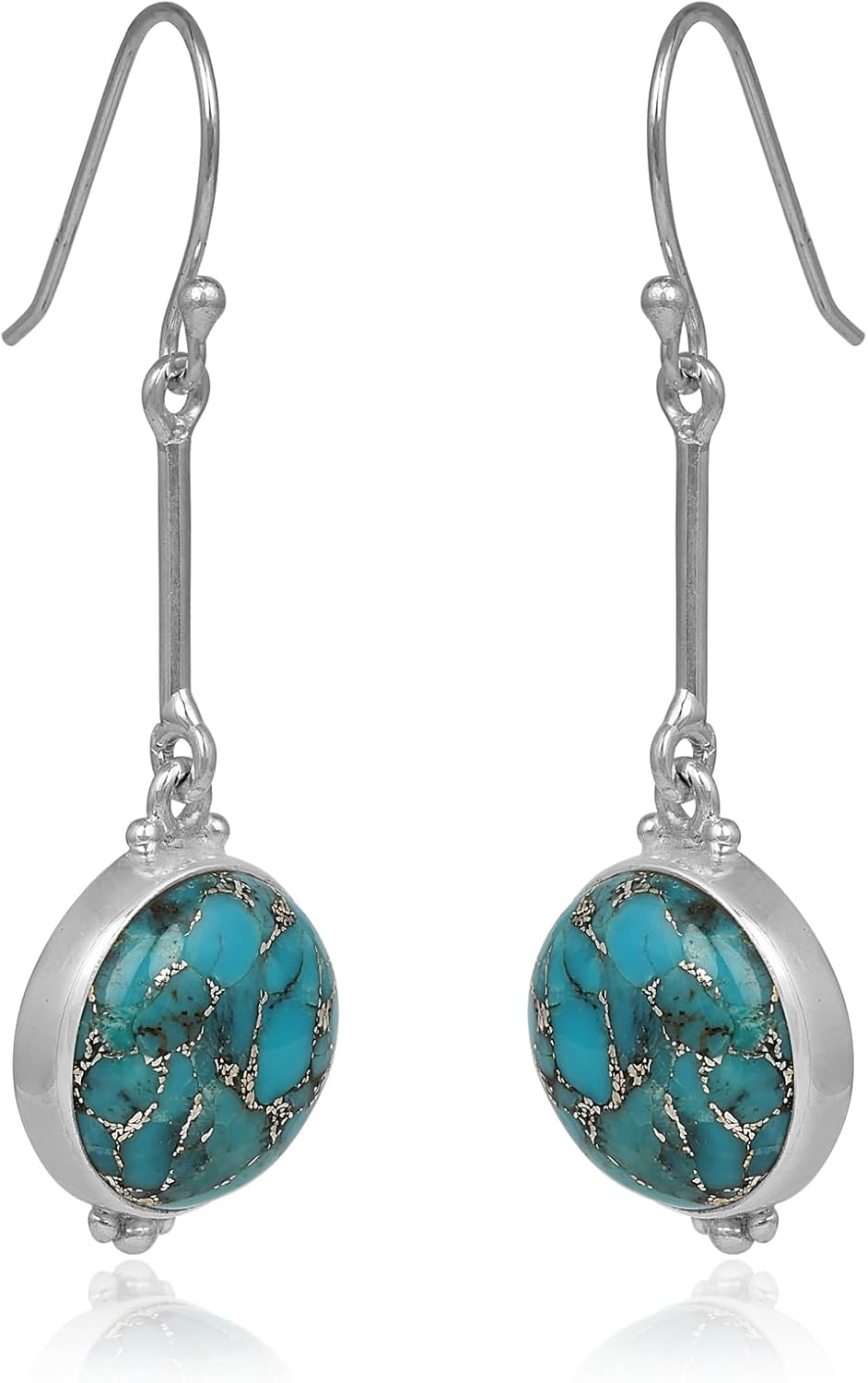 Turquoise Earrings 925 Sterling Silver Drop Dangle Earrings for Women Western Boho Earrings Southwest Turquoise Jewelry Birthday Gifts for Women - Image 4
